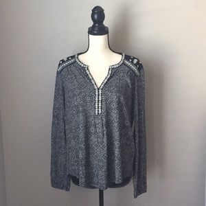Lucky Brand Black and White Tunic -NWT